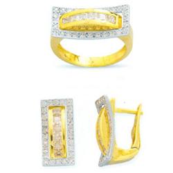 14K Gold Ring and Earrings Set #1690469