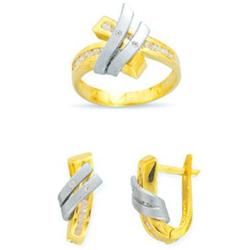 14K Gold Ring and Earrings Set #1690470