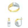Image 1 : 14K Gold Ring and Earrings Set #1690471