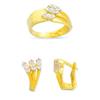 Image 1 : 14K Gold Ring and Earrings Set #1690472