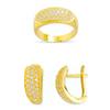 Image 1 : 14K Gold Ring and Earrings Set #1690473