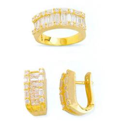 14K Gold Ring and Earrings Set #1690475