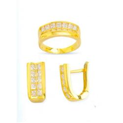 14K Gold Ring and Earrings Set #1690483