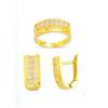 Image 1 : 14K Gold Ring and Earrings Set #1690483