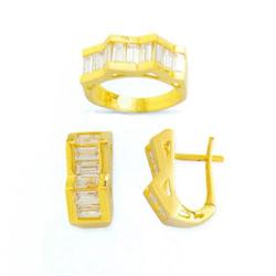 14K Gold Ring and Earrings Set #1690485