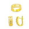 Image 1 : 14K Gold Ring and Earrings Set #1690503