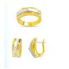 Image 1 : 14K Gold Ring and Earrings Set #1690504