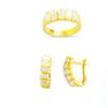 Image 1 : 14K Gold Ring and Earrings Set #1690507