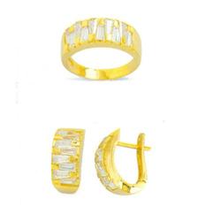 14K Gold Ring and Earrings Set #1690508