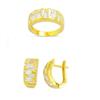 Image 1 : 14K Gold Ring and Earrings Set #1690508