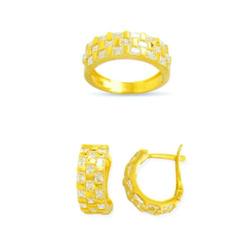 14K Gold Ring and Earrings Set #1690509
