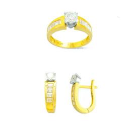 14K Gold Ring and Earrings Set #1690511