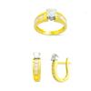 Image 1 : 14K Gold Ring and Earrings Set #1690511