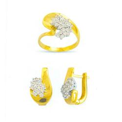 14K Gold Ring and Earrings Set #1690516
