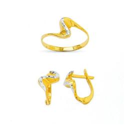 14K Gold Ring and Earrings Set #1690686