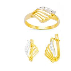 14K Gold Ring and Earrings Set #1690690
