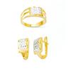 Image 1 : 14K Gold Ring and Earrings Set #1690697