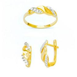 14K Gold Ring and Earrings Set #1690702