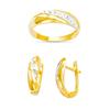 Image 1 : 14K Gold Ring and Earrings Set #1690710