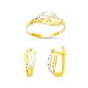Image 1 : 14K Gold Ring and Earrings Set #1690714