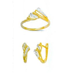 14K Gold Ring and Earrings Set #1690716