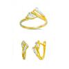 Image 1 : 14K Gold Ring and Earrings Set #1690716