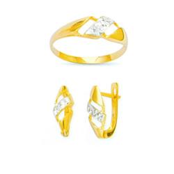 14K Gold Ring and Earrings Set #1690721
