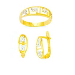 14K Gold Ring and Earrings Set #1690739