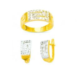 14K Gold Ring and Earrings Set #1690754
