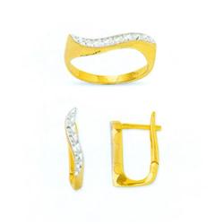 14K Gold Ring and Earrings Set #1690763