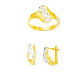 14K Gold Ring and Earrings Set #1690771