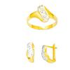 Image 1 : 14K Gold Ring and Earrings Set #1690771