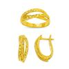 Image 1 : 14K Gold Ring and Earrings Set #1690774
