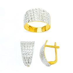 14K Gold Ring and Earrings Set #1690776
