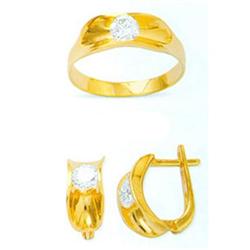 14K Gold Ring and Earrings Set #1690792