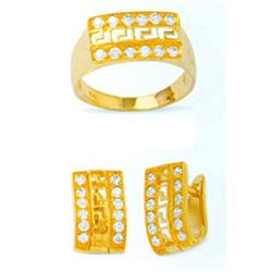 14K Gold Ring and Earrings Set #1690796