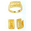 Image 1 : 14K Gold Ring and Earrings Set #1690796