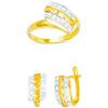Image 1 : 14K Gold Ring and Earrings Set #1690799