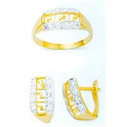 14K Gold Ring and Earrings Set #1690800