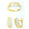 Image 1 : 14K Gold Ring and Earrings Set #1690800