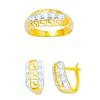 Image 1 : 14K Gold Ring and Earrings Set #1690801