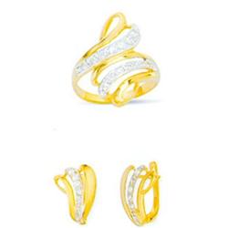 14K Gold Ring and Earrings Set #1690802