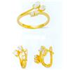 Image 1 : 14K Gold Ring and Earrings Set #1690804