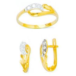 14K Gold Ring and Earrings Set #1690805