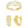 Image 1 : 14K Gold Ring and Earrings Set #1690806