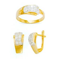 14K Gold Ring and Earrings Set #1690808