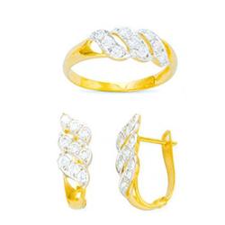 14K Gold Ring and Earrings Set #1690809