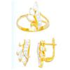 Image 1 : 14K Gold Ring and Earrings Set #1690813