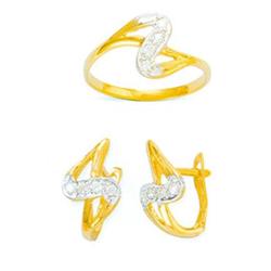14K Gold Ring and Earrings Set #1690819