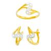 Image 1 : 14K Gold Ring and Earrings Set #1690819